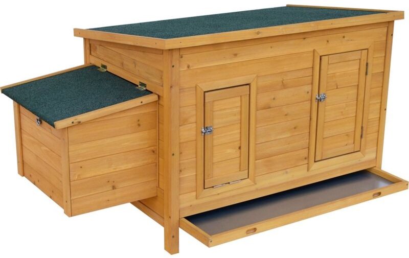 Trendline - Hühnerhaus Emma 146 x 74 x 80 cm mit Bodenwanne Gehege