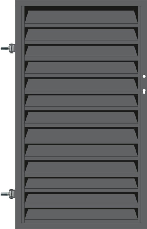 Polbram Einzeltor Ulrich 120 links 90 x 120 cm verzinkt anthrazit
