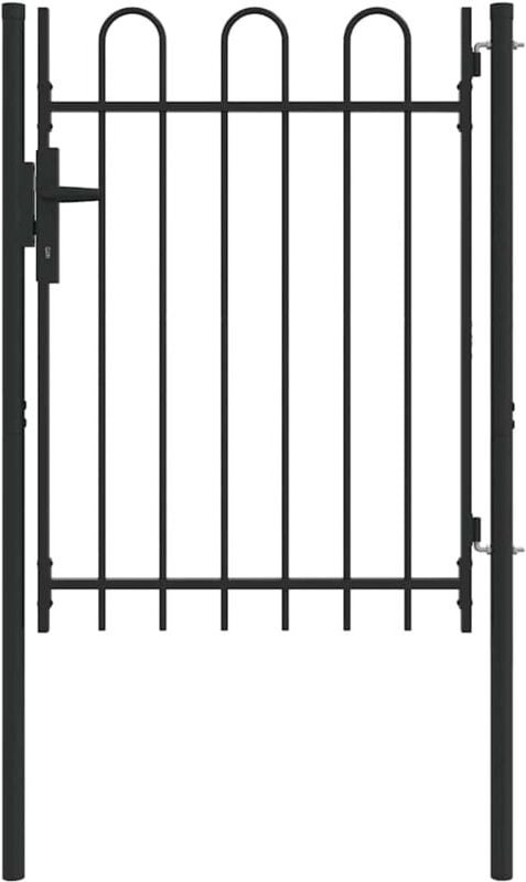 Vidaxl - Zauntor Grau 100 x 120 cm Pulverbeschichteter Stahl