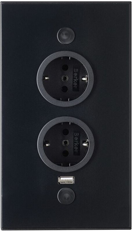 Thumbnail - Thebo - Küchensteckdose Riva mit usb a, 2-fach Ecksteckdose, Kombisteckdose