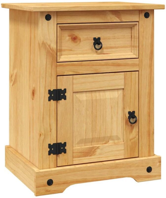 Nachttisch im Mexiko-Stil Kiefer Massiv 53x39x66 cm - Vidaxl