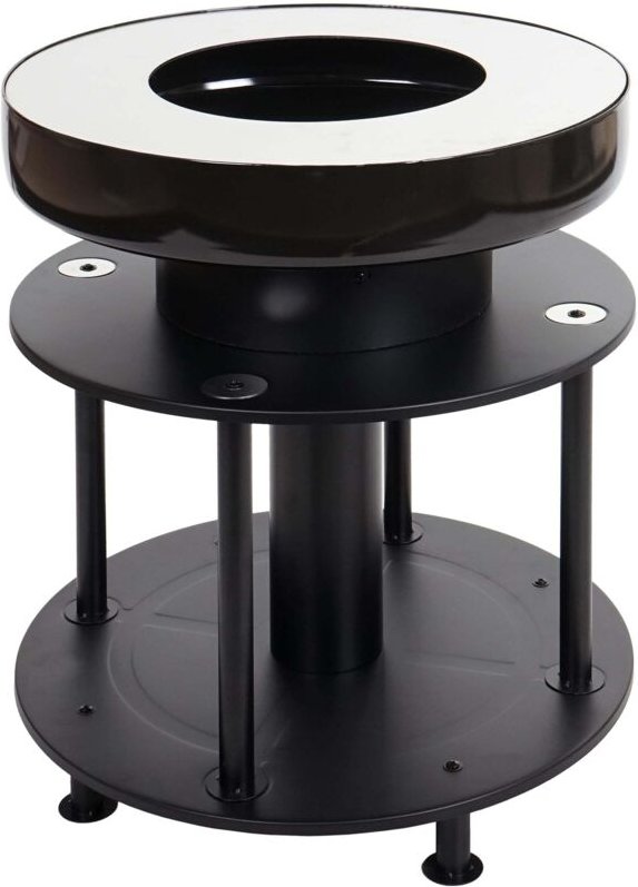 HHG - Feuerschale mit Grill 864, Feuerstelle Grill bbq, Grillplatte Ablagefläche, Stahl Edelstahl Emaille ø 56cm schwarz