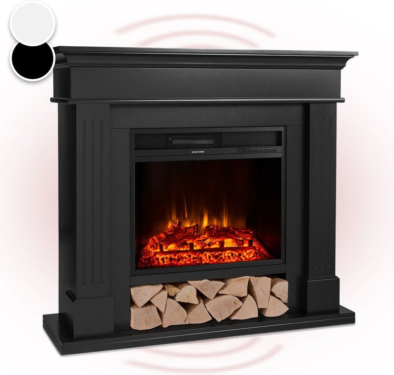 Klarstein - Elektrokamin, Elektro Heizungen für Wohnzimmer & Innenräume, Elektrischer Kamin mit led Flammen, Kamin Freis...