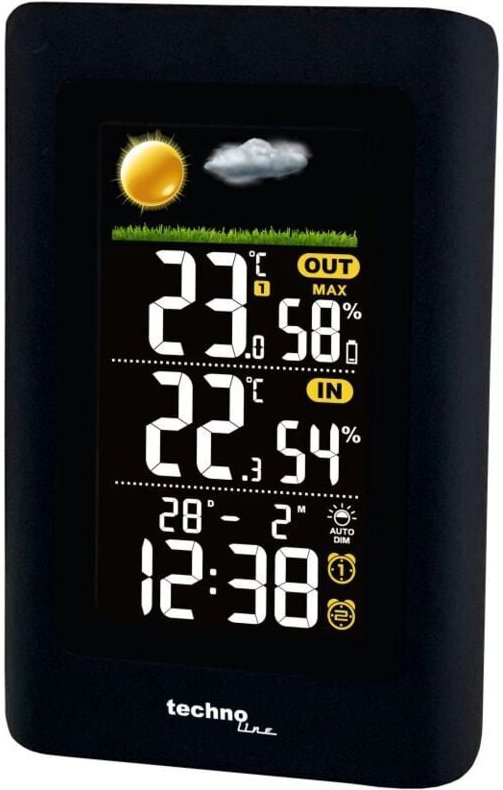 Technoline - Wetterstation ws 6447 mit Farbdisplay Tragbare Wetterstation