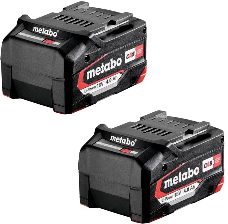 Metabo Ersatzakku 18 Volt 2x 4,0 Ah Li-Ion Akkupack Schiebeakku CAS Mafell