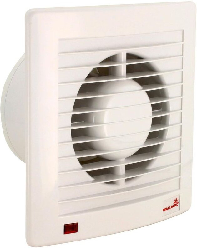 Wallair - Einbaulüfter W-Style 160, ø 160 mm, mit Nachlaufrelais, weiß, Anschluss 100 mm