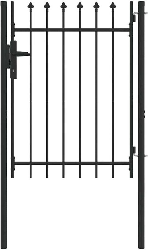 Vidaxl - Zauntor Grau 100 x 120 cm Pulverbeschichteter Stahl