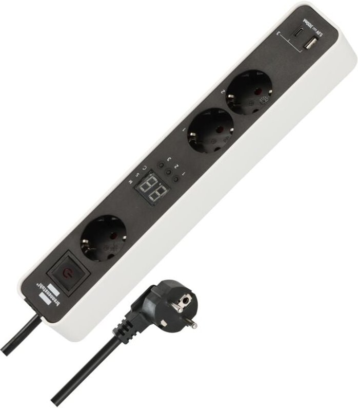 Brennenstuhl 1153230026 Steckdosenleiste Schwarz, Weiß 1 St.