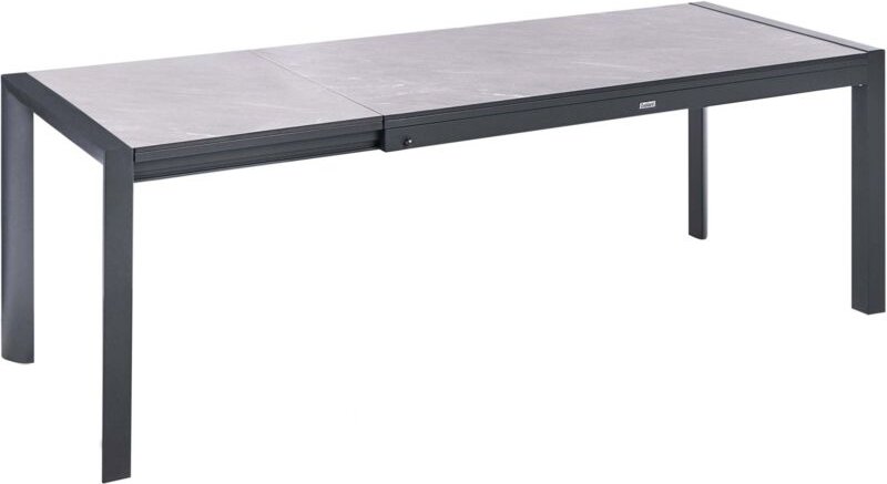 Ausziehbarer Gartentisch BINASCO 160/220 cm 90 cm Steinoptik Grau