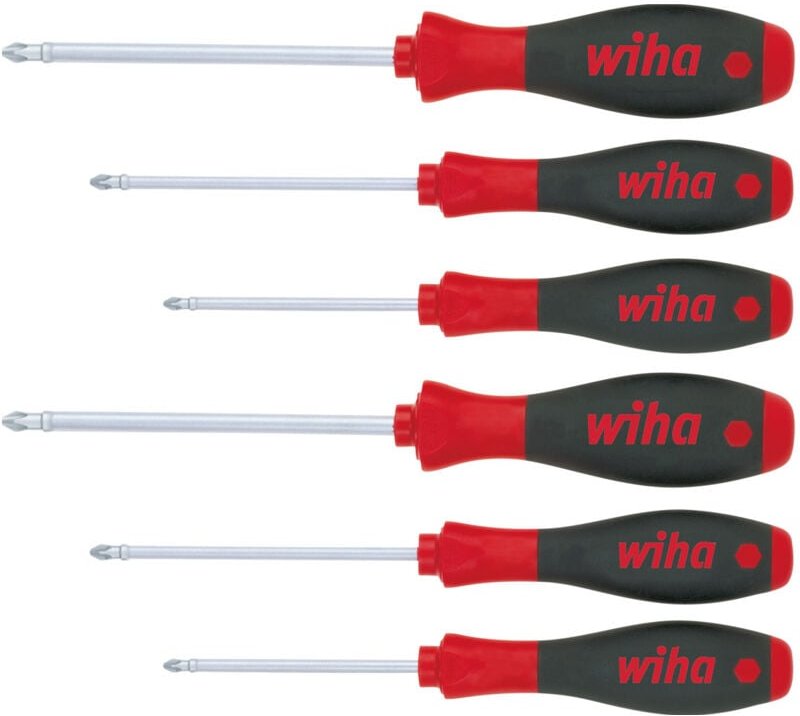 Schraubendreher Set SoftFinish® Phillips, Pozidriv 6-tlg. (26146) - Wiha