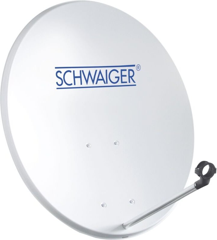 Schwaiger - Satellitenspiegel Stahl Offset Antenne ø 55cm hellgrau Satellitenschüsseln