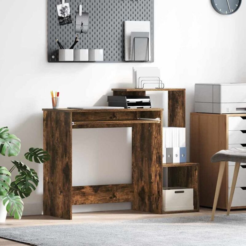 Vidaxl - Tisch mit Regal Räuchereiche 106 x 40 x 88,5 cm Holzwerkstoff
