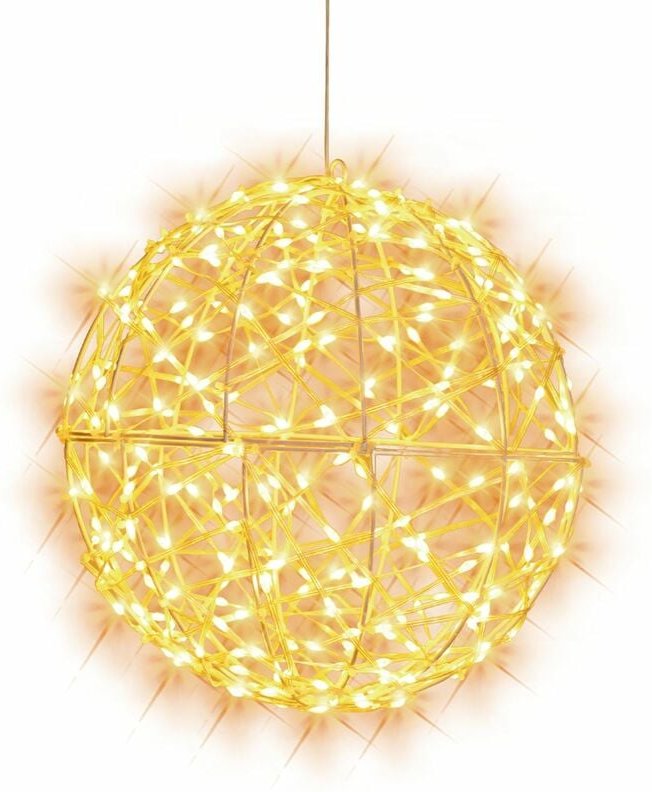TrendLine LED Kugel Metall Ø 30 cm warmweiß Außen mit Timer Dekofigur