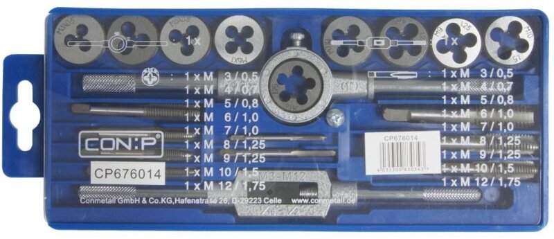 Gewindeschneid-Set 20-teilig M3-M12 Gewindeschneider