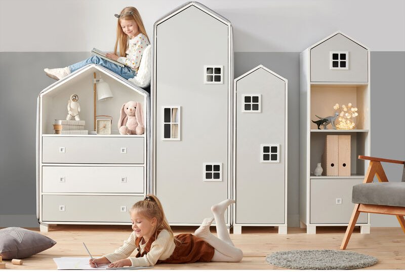 Mirum Kindermöbel-Set (4er-Set), Weiß - Konsimo