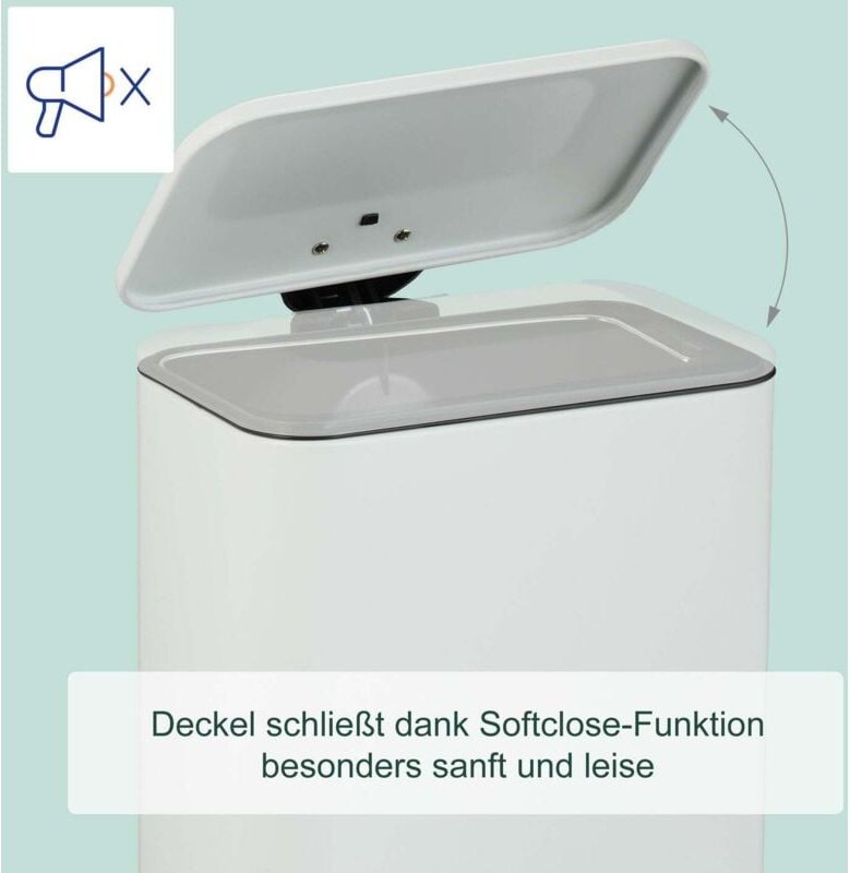 Schmaler badezimmer mulleimer 5l - soft close fupedal