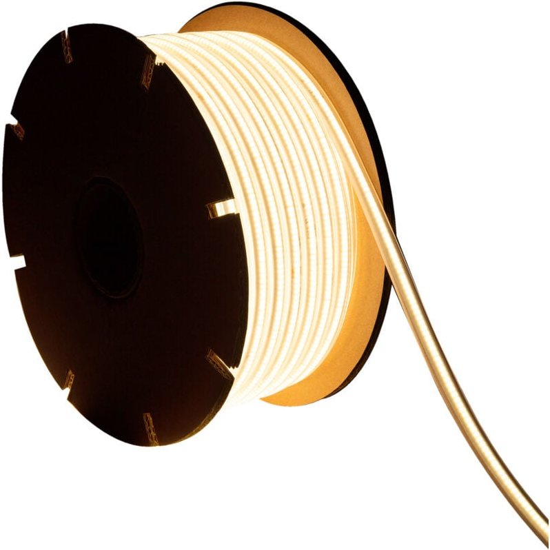 LED-Streifenrolle Dimmbar 220V cob 320 LED/m 50m 8W/m 720lm/m Breite 12mm Schnitt 50cm IP65 CRI90 2700K Warmweiß