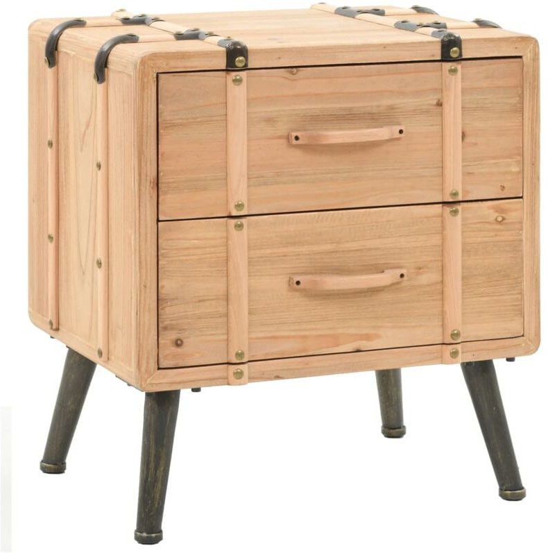 Nachttisch Massivholz Tanne 50x35x57 cm - Vidaxl