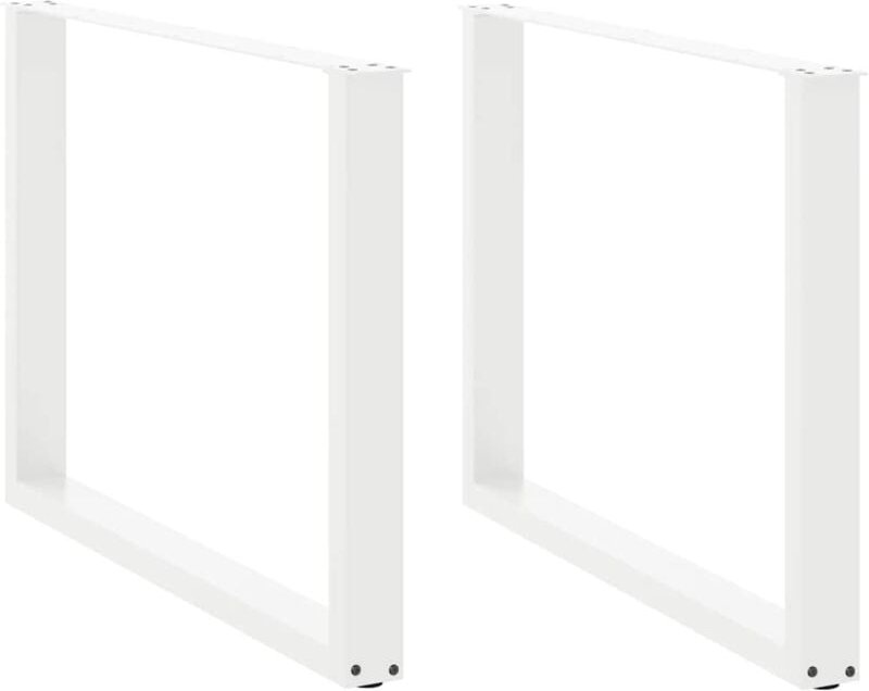 Thumbnail - Esstischbeine U-Form 2 Stk. Weiß 100x(72-73) cm Stahl Vidaxl