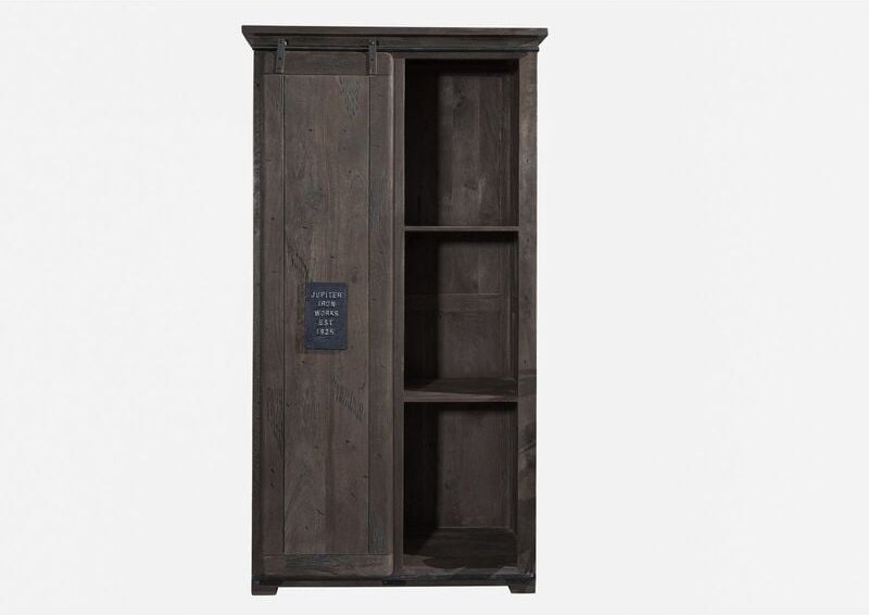 Schrank Mango 100x60x190 grau lackiert railway 216