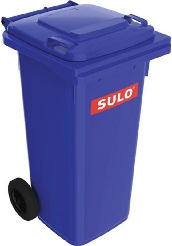 Sulo - Müllgroßbehälter 120 l hdpe blau fahrbar, nach en 840