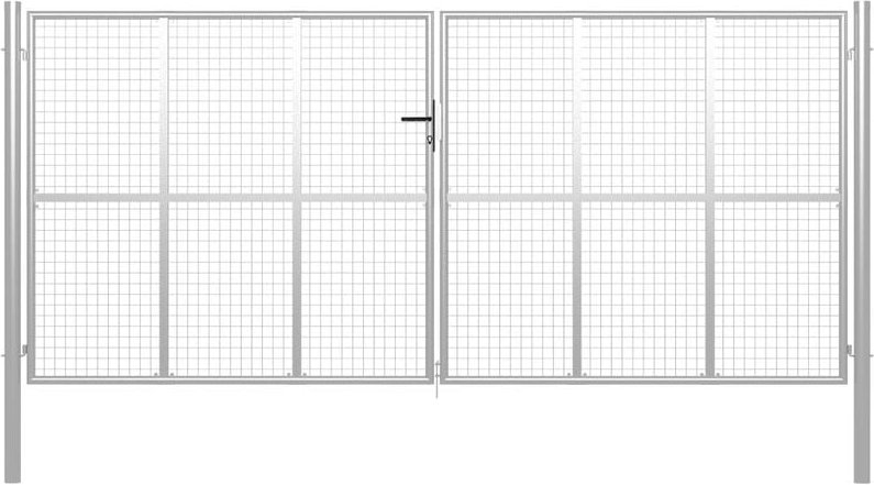 Vidaxl - Gartentor Verzinkter Stahl 415 x 225 cm Silbern