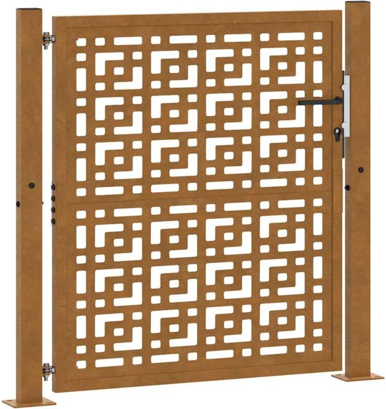 Vidaxl - Gartentor 105x105 cm Wetterfester Stahl Kreuz-Design