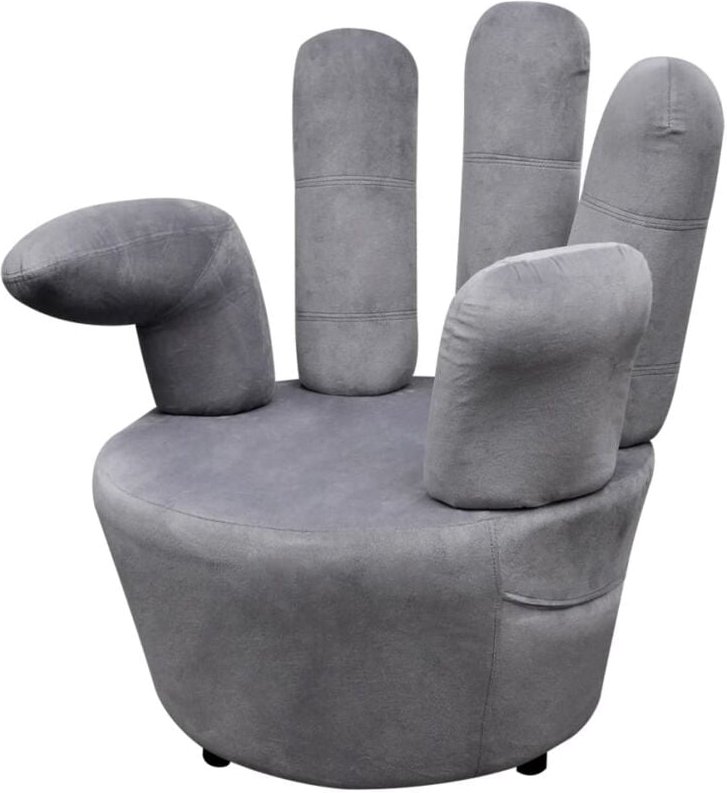 Sessel in Handform Grau Samt Vidaxl