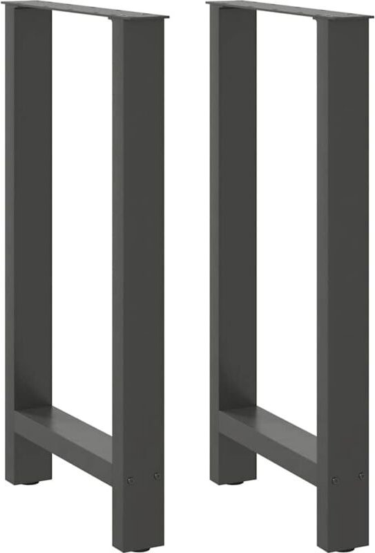 Bartischbeine Anthrazit 2 Stk. 50x(90-91) cm Stahl vidaXL