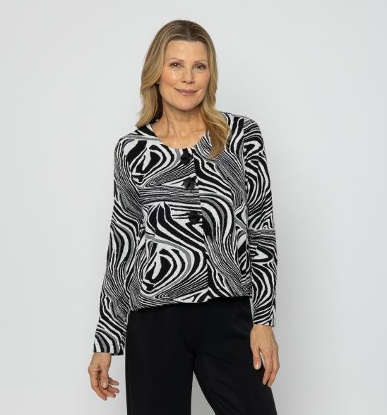 VANESSA STYLE Damen-Blazer schwarz/weiß