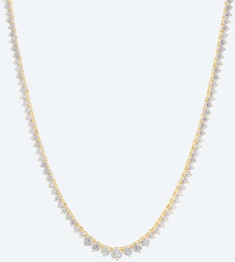 Tennis-Collier 925 St. Silber vergoldet Zirkonia