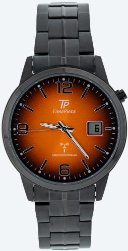 Time Piece Herren-Funkuhr "Titanium Fumé" orange