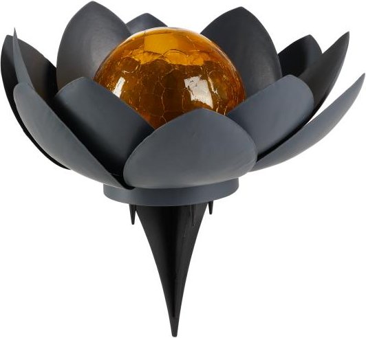 Solar-Lotusblume, grau