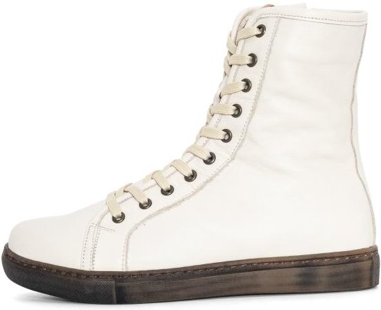 Andrea Conti Damen Lederstiefelette creme mit Leo