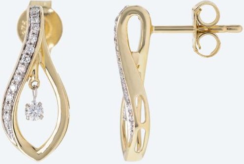 Ohrstecker 375 Gelbgold Kanada Brillanten