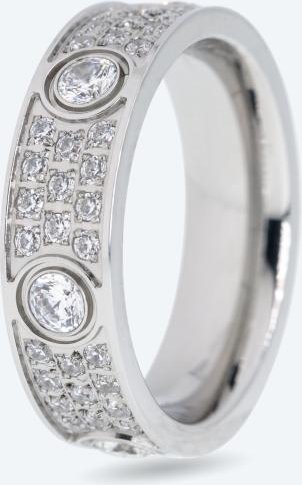 Edelstahl Ring Zirkonia