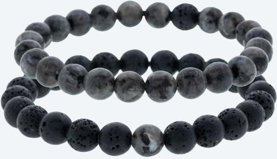 SET: 2x Armband Spektrolith, Lava