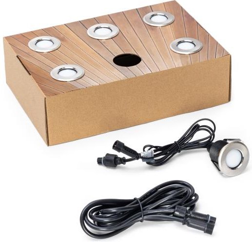 Bodeneinbaustrahler 6er Set komplett