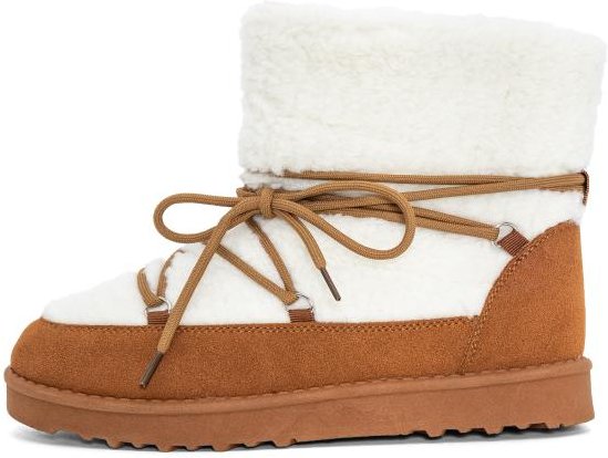 Damen Winterboots braun/weiß