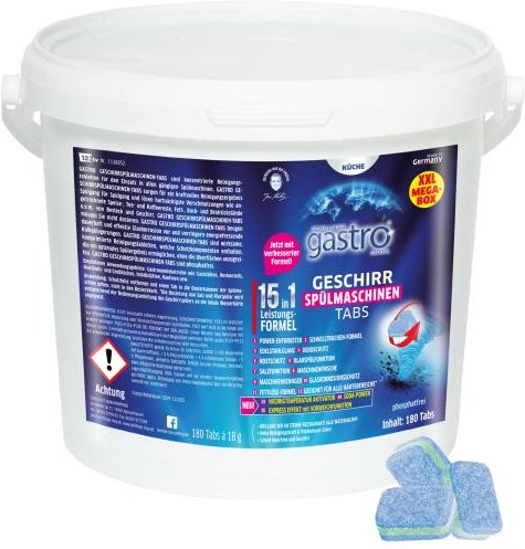 gastro Geschirrspültabs 180 Stück 15in1