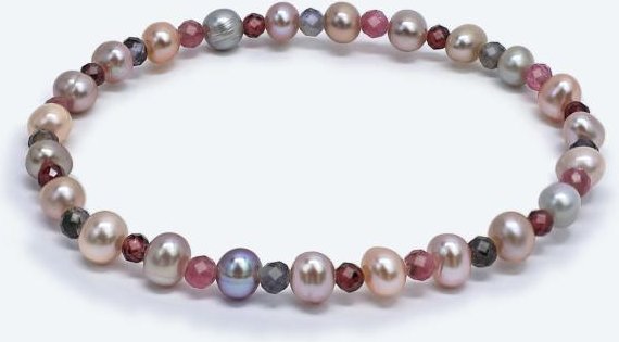 Armband SWZPerlen, Turmalin, Iolith, Granat