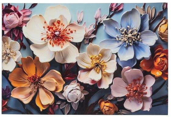 3D-Fußmatte Blumendesign