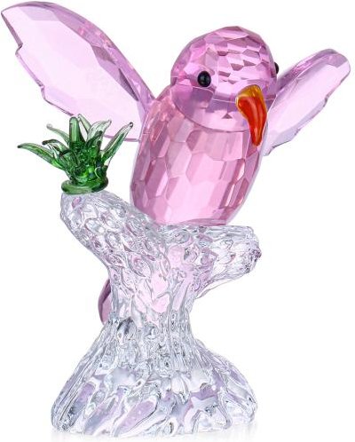Crystal Dreams Vogel auf Ast rosa