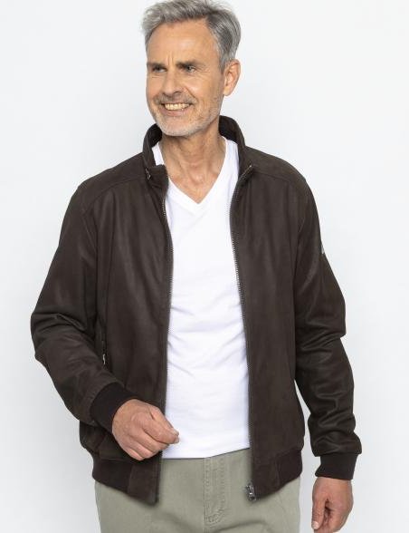OTTO KERN Herren-Lederjacke 'Steve' dunkelbraun