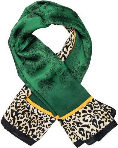 Schal, grün gemustert