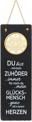 Schiefertafel mit Spruch