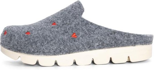 Dr. Feet Damenhausschuhe grau mit Herzen