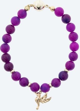 Armband Achat pink gefärbt