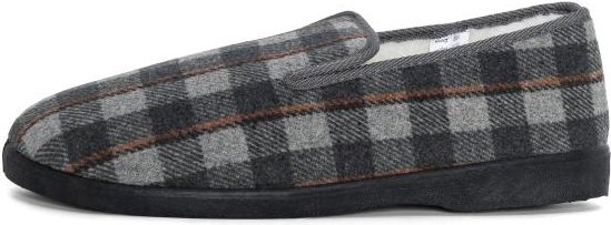 NORWAY ORIGINALS Herrenhausschuhe grau Karo