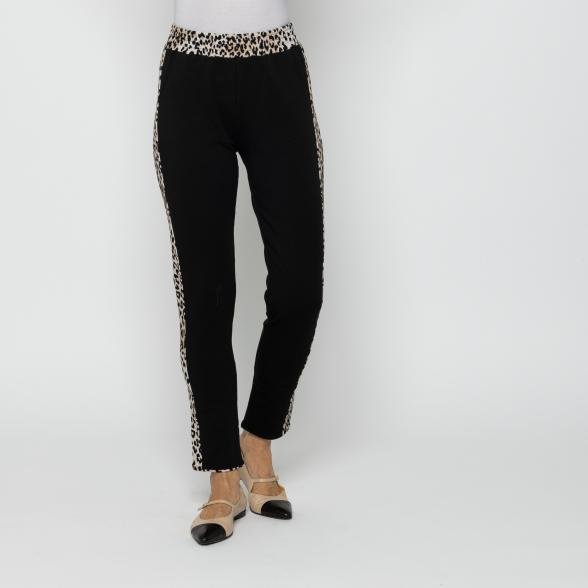 VANESSA STYLE Damen-Hose schwarz/leo